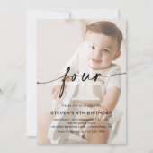 ミニマル写真4th誕生日パーティー 招待状 (正面)