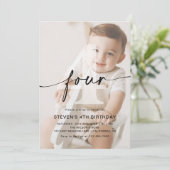 ミニマル写真4th誕生日パーティー 招待状 (スタンド正面)