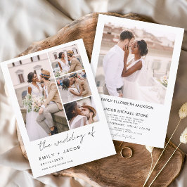 ミニマル写真5枚結婚の写真 招待状