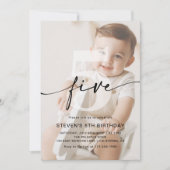 ミニマル写真5th誕生日パーティー 招待状 (正面)