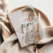 ミニマル写真5th誕生日パーティー 招待状