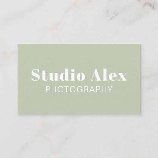 ミニマル写真 |おシンプルよびモダン 名刺 (正面)