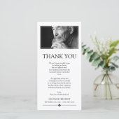 ミニマル写真 |悔やみや弔慰ありがとう サンキューカード (スタンド正面)
