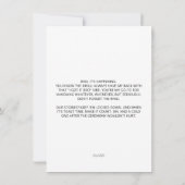 ミニマル写真 groom's men 提案カード 招待状 (裏面)