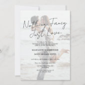 ミニマル写真Nothing Just ファンシー Love Script 招待状 (正面)