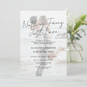 ミニマル写真Nothing Just ファンシー Love Script 招待状 (スタンド正面)