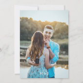 ミニマル写真Nothing Just ファンシー Love Script 招待状 (裏面)