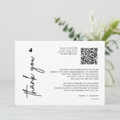 ミニマル写真QRコードサンキューカード サンキューカード (スタンド正面)