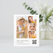 ミニマル写真QRコードホワイトブライダルシャワー (スタンド正面)