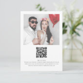 ミニマル写真QRコー結婚ド エンクロージャーカード (スタンド正面)