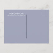ミニマル写真THANK YOU Dusty Blue ポストカード (裏面)