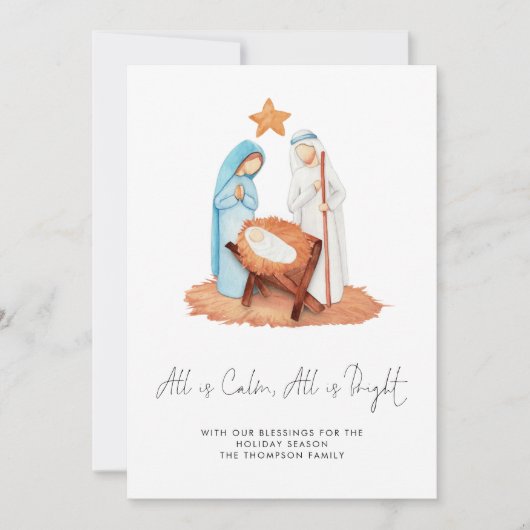 ミニマル出生シーンすべて落ち着いた写真 シーズンカード (正面)