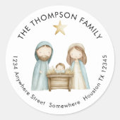 ミニマル出生シーンの戻り名住所 ラウンドシール (正面)