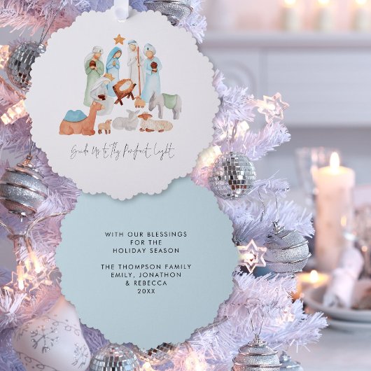 ミニマル出生シーンキャロル歌詞クリスマス オーナメントカード