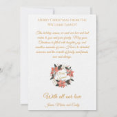 ミニマル出生シーンクリスマス平和的カード 招待状 (裏面)