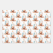 ミニマル出生シーンパターンのクリスマス ラッピングペーパーシート (正面)