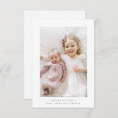 ミニマル出産告知ポストカード 出欠カード (正面/裏面)