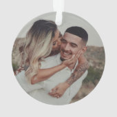 ミニマル初めてのクリスマスの同時撮影オーナメント オーナメント (裏面)