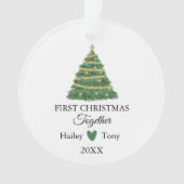 ミニマル初めてのクリスマスの同時撮影オーナメント オーナメント (正面)