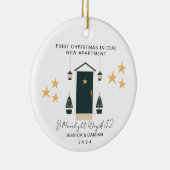 ミニマル初めてのクリスマスズインザニューアパートメント セラミックオーナメント (右)