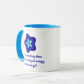 ミニマル前向きリストビベスフローラブルーイマジックアイアート マグカップ (正面左)