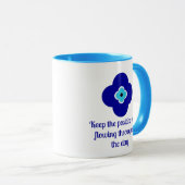 ミニマル前向きリストビベスフローラブルーイマジックアイアート マグカップ (正面右)