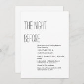 ミニマル前夜招待状 招待状 (正面/裏面)
