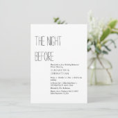 ミニマル前夜招待状 招待状 (スタンド正面)
