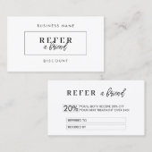 ミニマル割引の参照カード |フレンドの参照 紹介カード (正面/裏面)