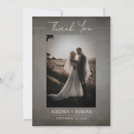 ミニマル動揺して結婚写真サンキューカード サンキューカード