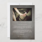 ミニマル動揺して結婚写真サンキューカード サンキューカード (裏面)