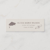 ミニマル卒業アイコンネームカードサンディベージュ スキニー名刺 (正面)