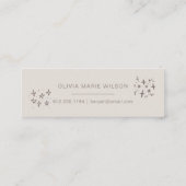 ミニマル卒業アイコンネームカードサンディベージュ スキニー名刺 (裏面)