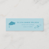 ミニマル卒業アイコン名名刺ブルー スキニー名刺 (正面)