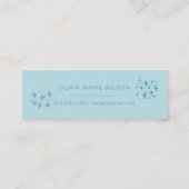 ミニマル卒業アイコン名名刺ブルー スキニー名刺 (裏面)