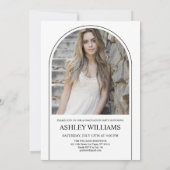 ミニマル卒業パーティーの写真 招待状 (裏面)