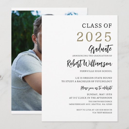 ミニマル卒業党 招待状 (正面/裏面)