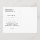 ミニマル卒業写真のお知らせ 案内ポストカード (裏面)