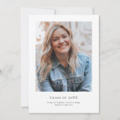 ミニマル卒業写真の発表 案内状 (裏面)