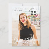 ミニマル卒業写真アナウンスカード 案内状 (正面)