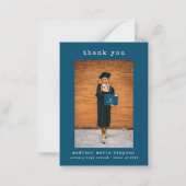 ミニマル卒業写真シンプルThank You ノートカード (正面)