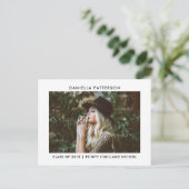 ミニマル卒業写真 | シンプル卒業党 インビテーションポストカード (スタンド正面)