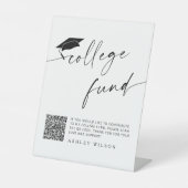 ミニマル卒業大学ファンドのペデスタルサイン 台座サイン (正面)