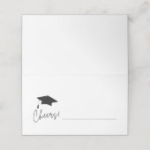 ミニマル卒業式の上限の記入 プレイスカード (外部開封)