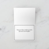 ミニマル卒業式サンキューグリーティングカード サンキューカード (内部)