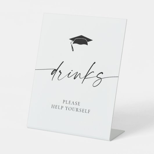 ミニマル卒業式ドリンク 台座サイン (正面)