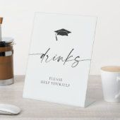 ミニマル卒業式ドリンク 台座サイン (インサイチュ)