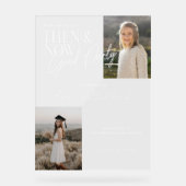 ミニマル卒業式モダンのパーティーの写真 アクリルサイン (正面)