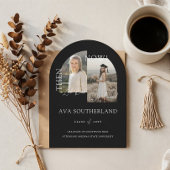 ミニマル卒業式モダンのパーティーの写真 招待状