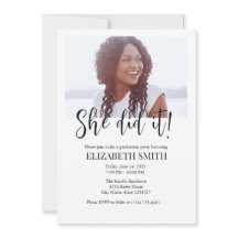 ミニマル卒業招待状テンプレート